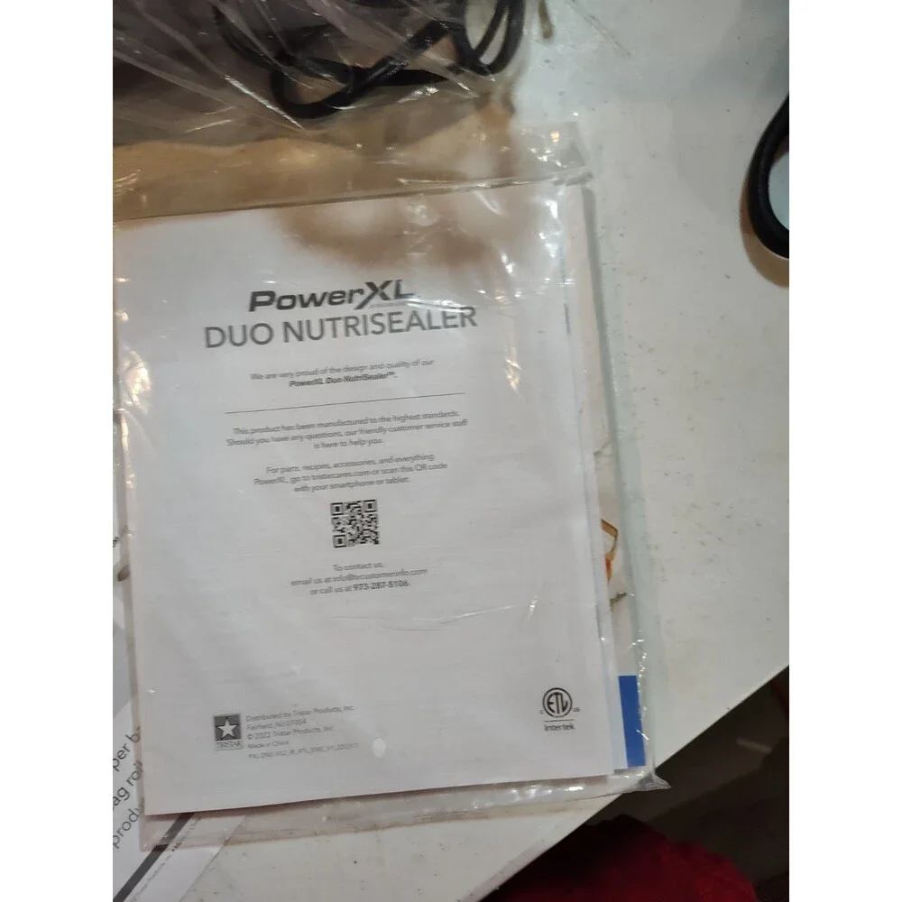 Power XL Duo Nutrisealer - Vacuum Sealer Set - 6 in 1  (885) New